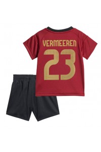 België Arthur Vermeeren #23 Babytruitje Thuis tenue Kind EK 2024 Korte Mouw (+ Korte broeken)